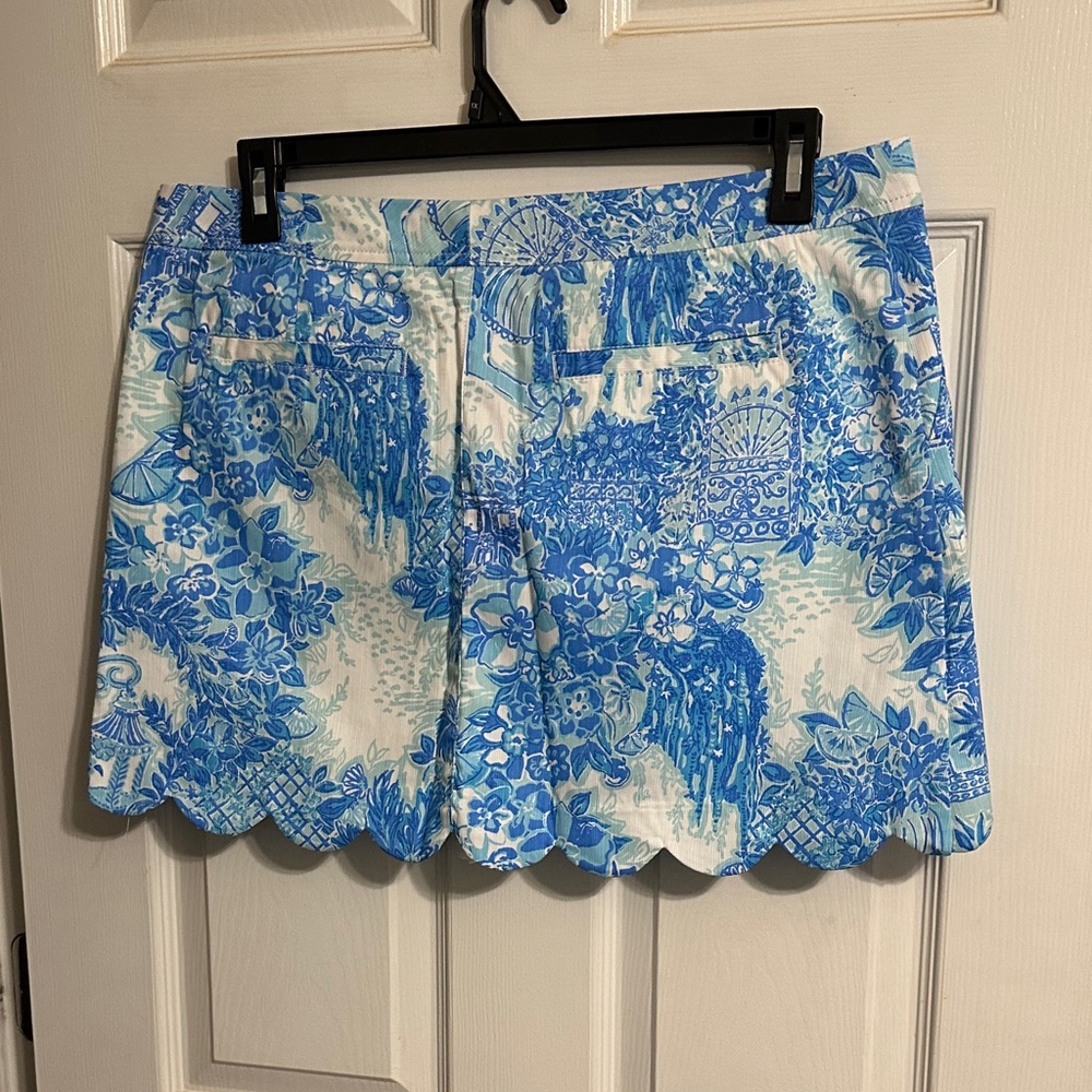 Blue and White Floral Women Skort - Picture 5 of 10
